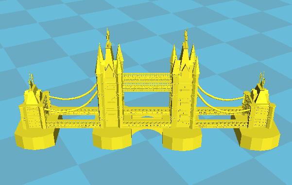 3D打印建筑模型之倫敦塔橋